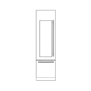 Fulgor Milano REFHANDPRO24 Sofia Wine Cellar Pro Handle Kit