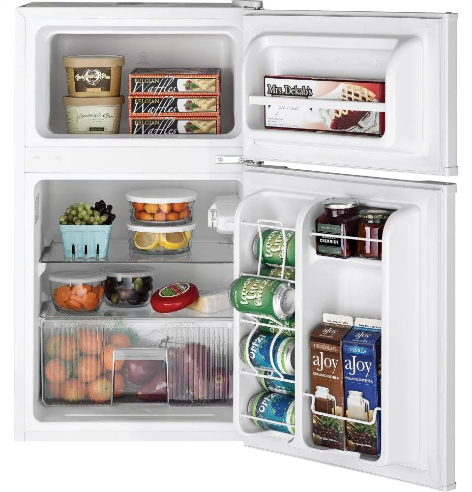 Ge Appliances GDE03GGKWW Ge Double-Door Compact Refrigerator