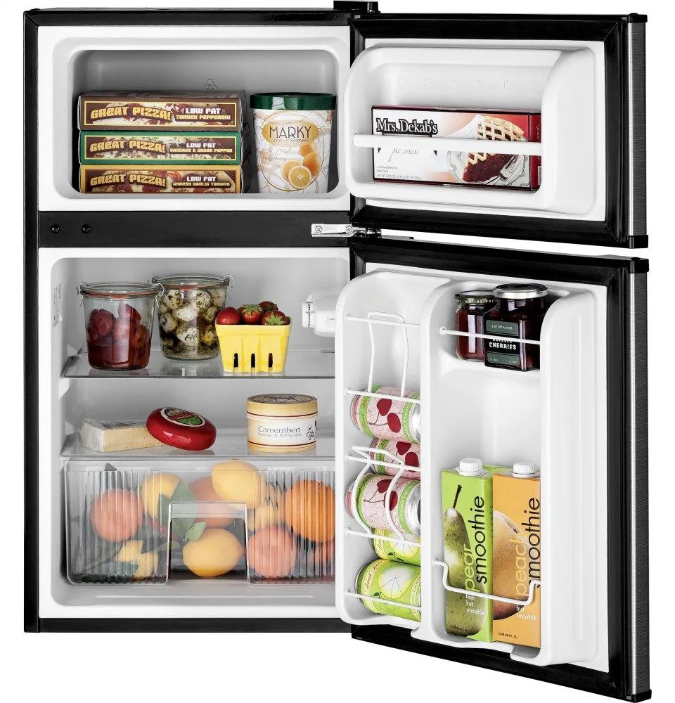 Ge Appliances GDE03GLKLB Ge Double-Door Compact Refrigerator
