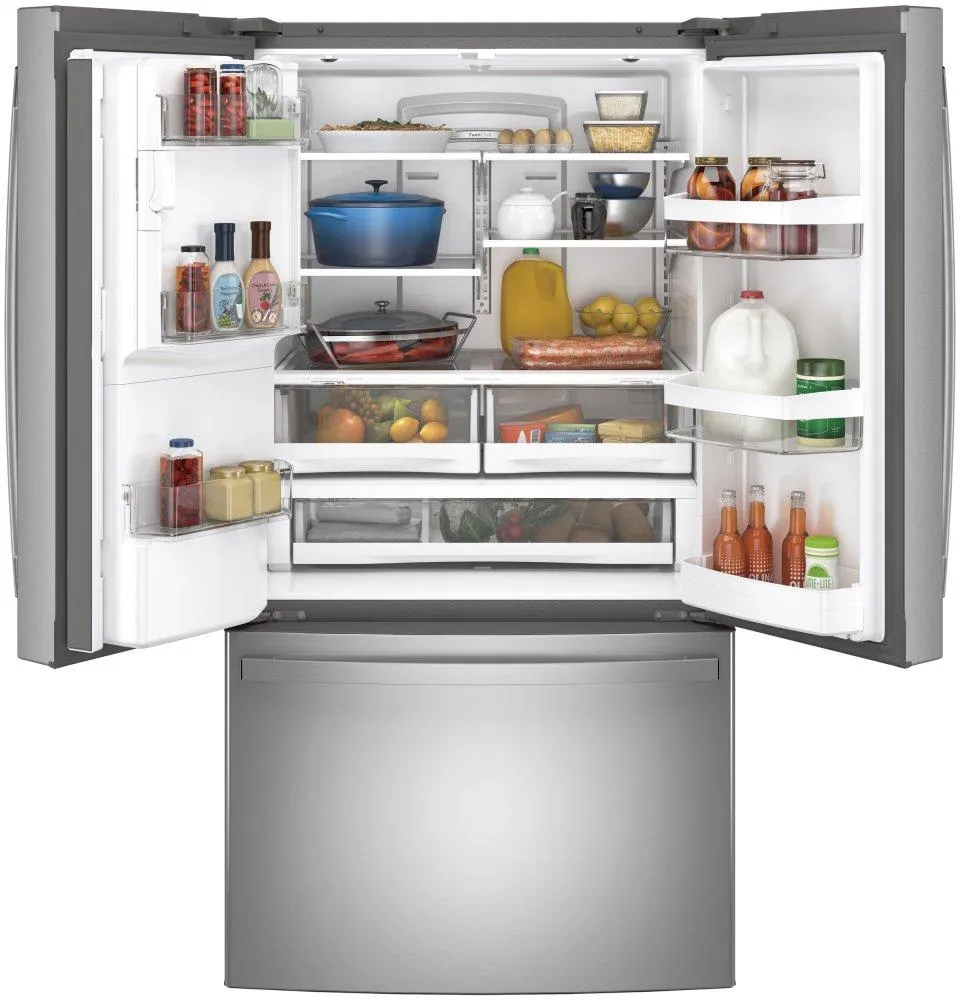 Ge Appliances GFE28GYNFS Ge Energy Star 27.7 Cu. Ft. Fingerprint Resistant French-Door Refrigerator