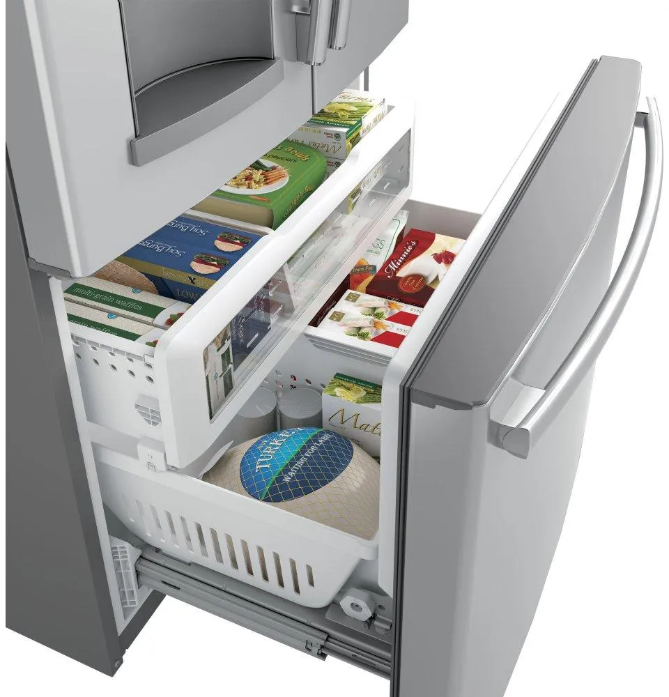 Ge Appliances GFE28GYNFS Ge Energy Star 27.7 Cu. Ft. Fingerprint Resistant French-Door Refrigerator