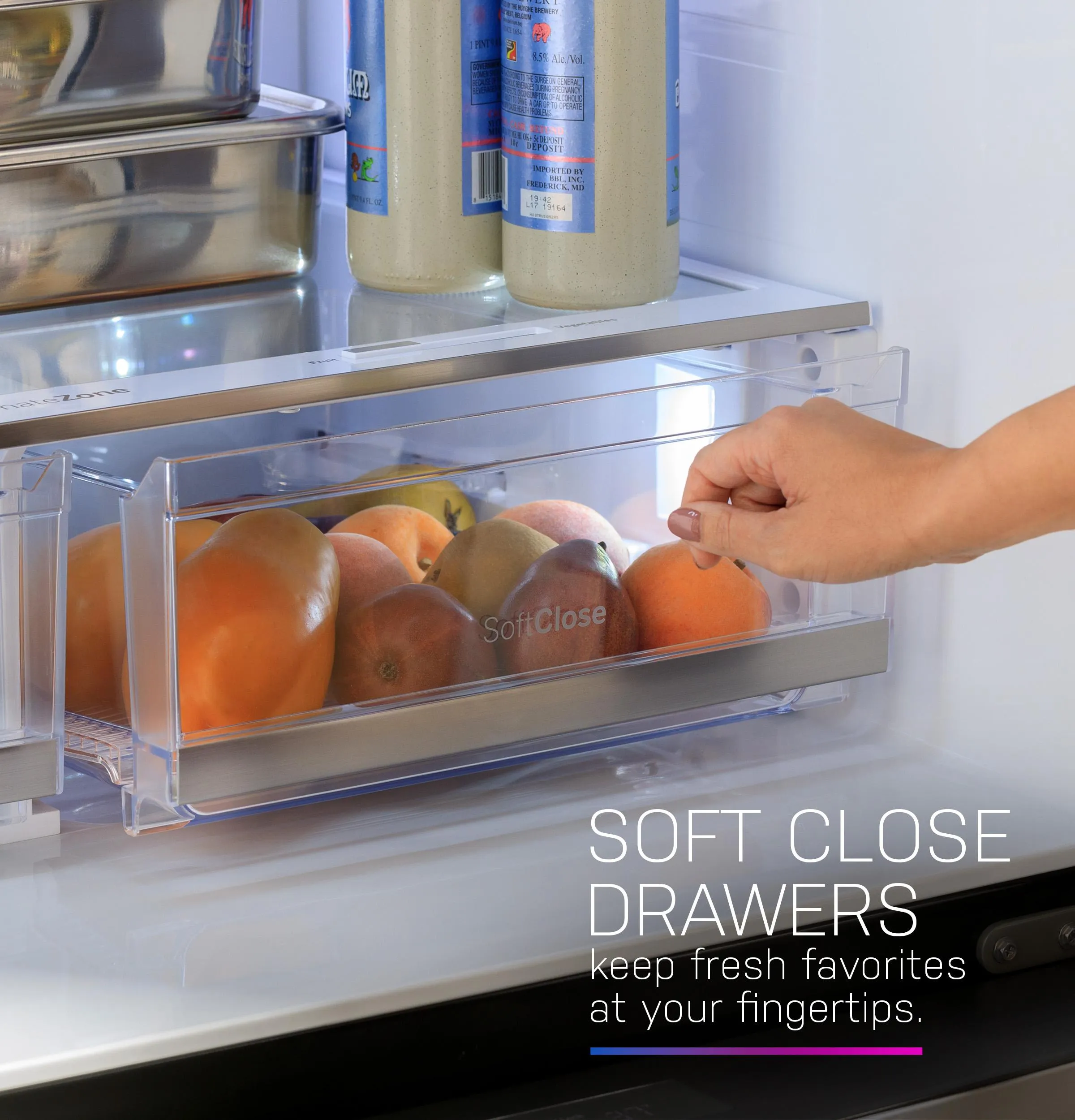 Ge Appliances PGD29BYTFS Ge Profile&#8482; Series Energy Star 29 Cu. Ft. Smart Fingerprint Resistant 4-Door French-Door Refrigerator With Door In Door