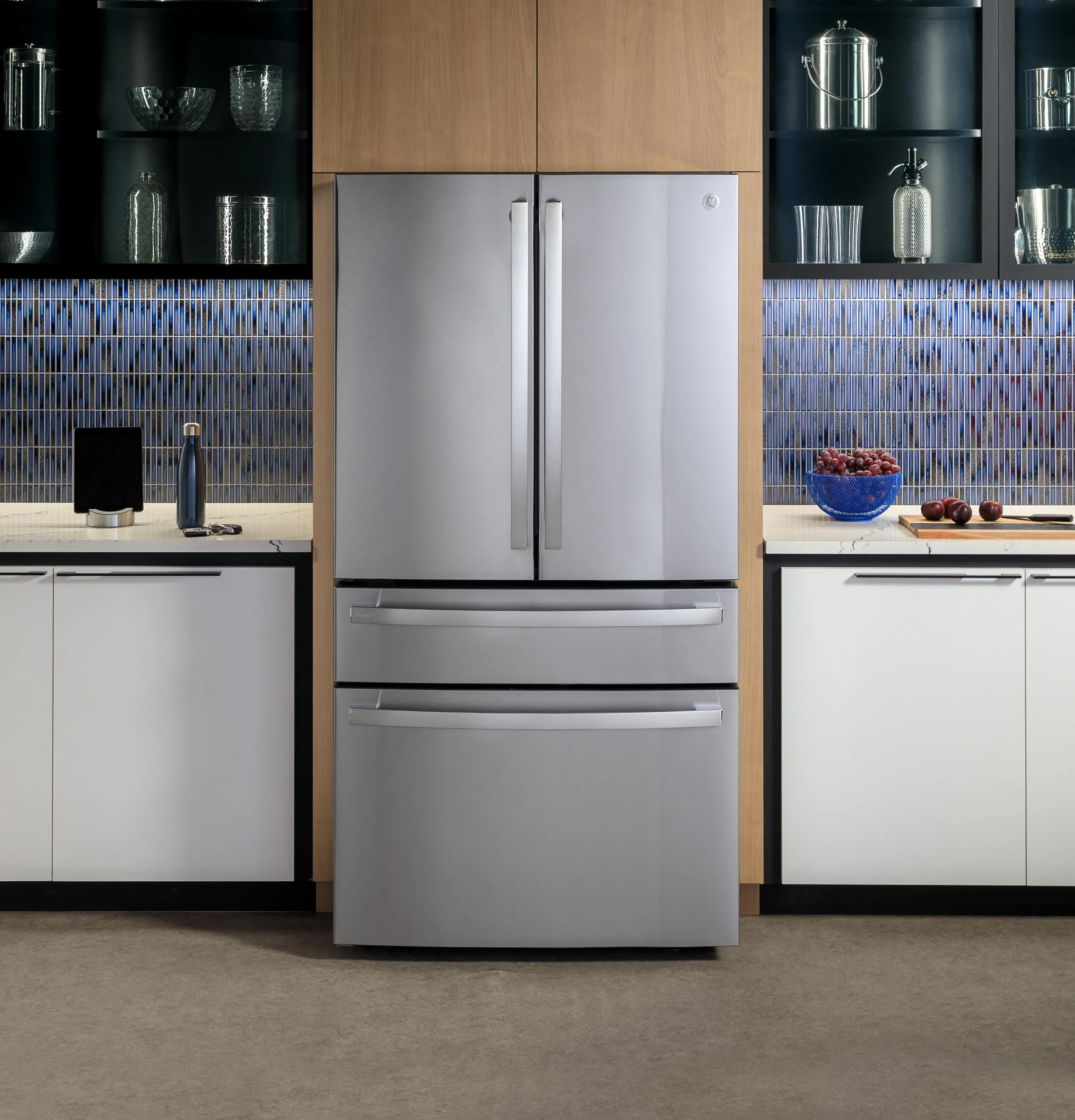 Ge Appliances PGD29BYTFS Ge Profile&#8482; Series Energy Star 29 Cu. Ft. Smart Fingerprint Resistant 4-Door French-Door Refrigerator With Door In Door