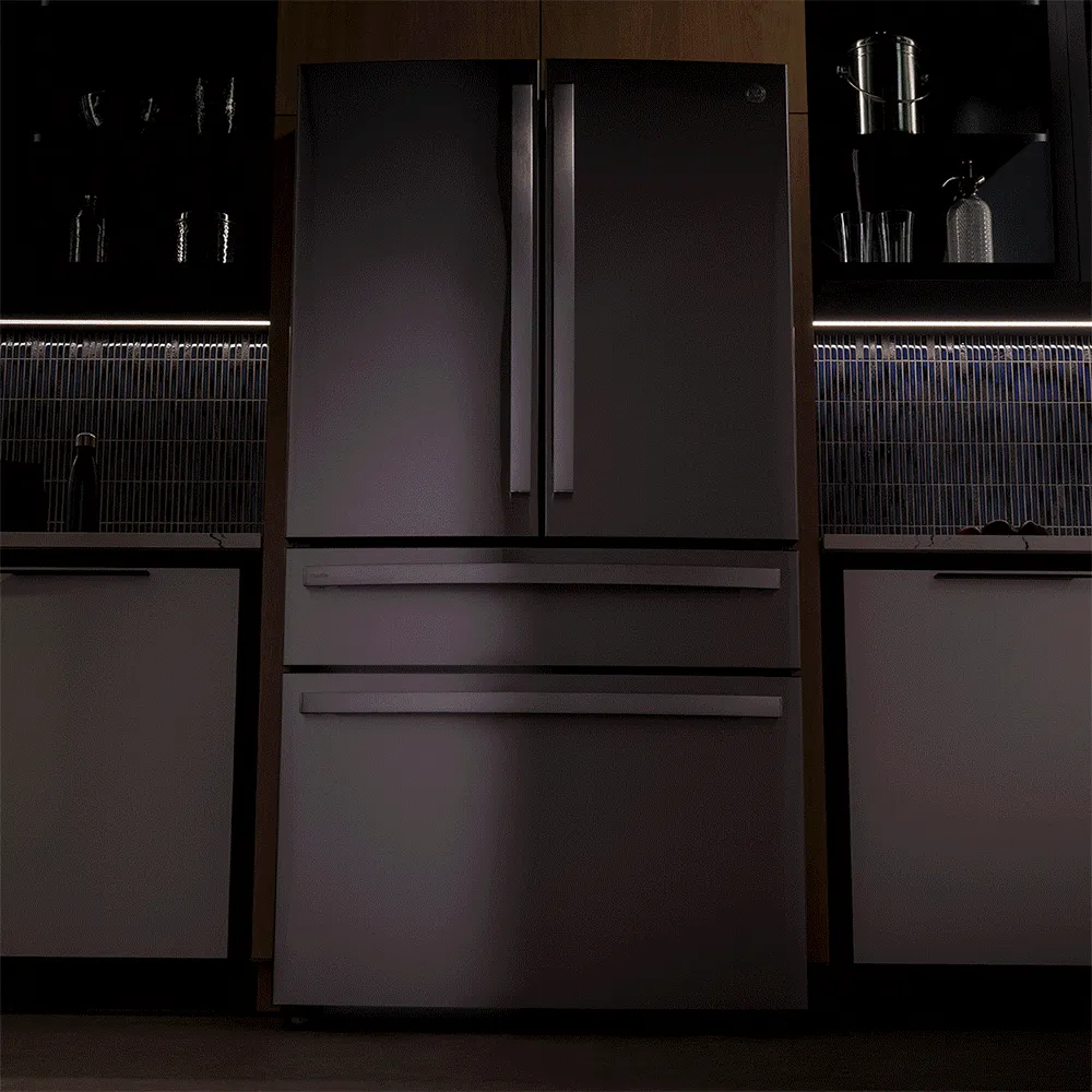 Ge Appliances PGD29BYTFS Ge Profile&#8482; Series Energy Star 29 Cu. Ft. Smart Fingerprint Resistant 4-Door French-Door Refrigerator With Door In Door