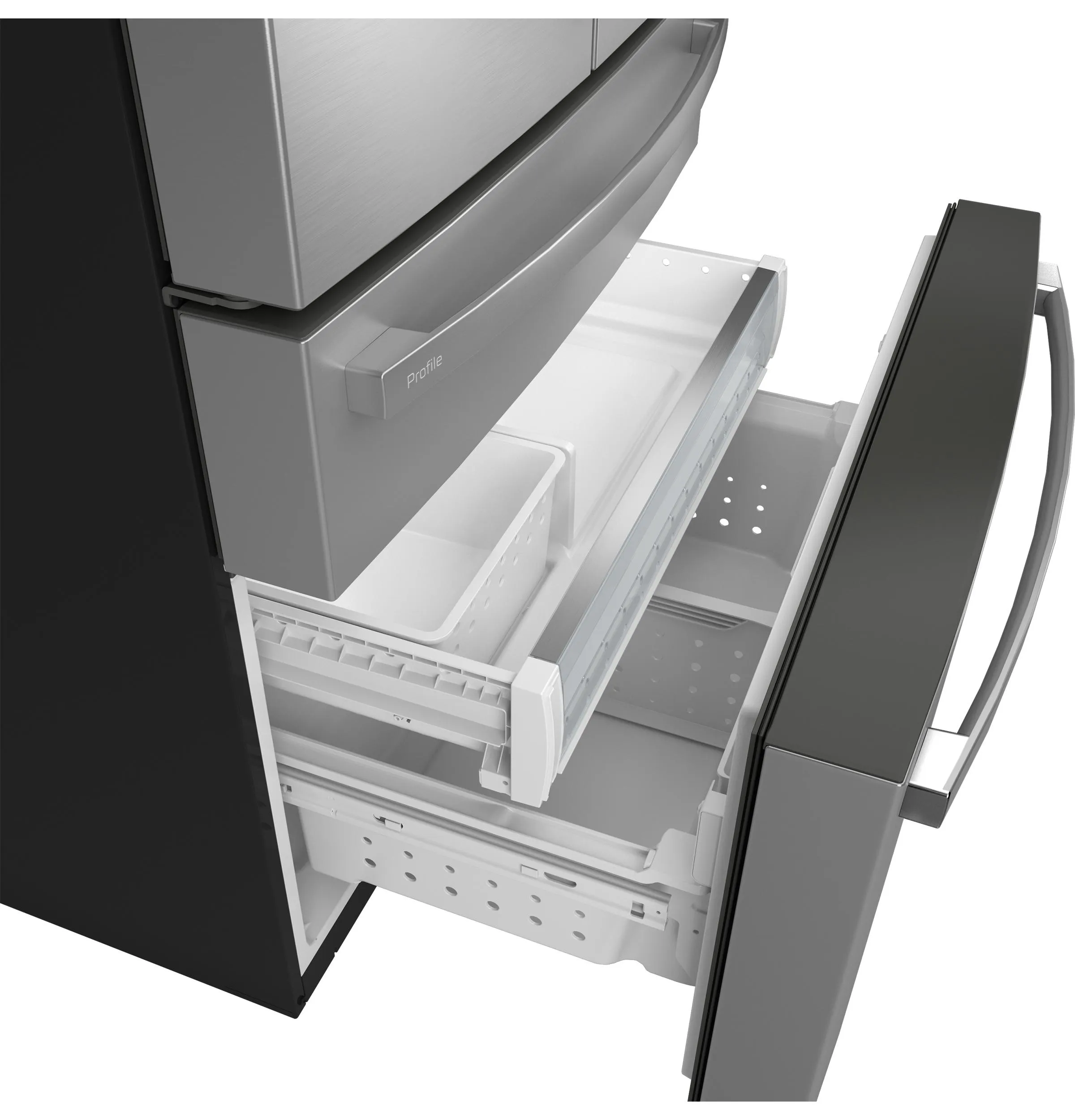 Ge Appliances PGD29BYTFS Ge Profile&#8482; Series Energy Star 29 Cu. Ft. Smart Fingerprint Resistant 4-Door French-Door Refrigerator With Door In Door