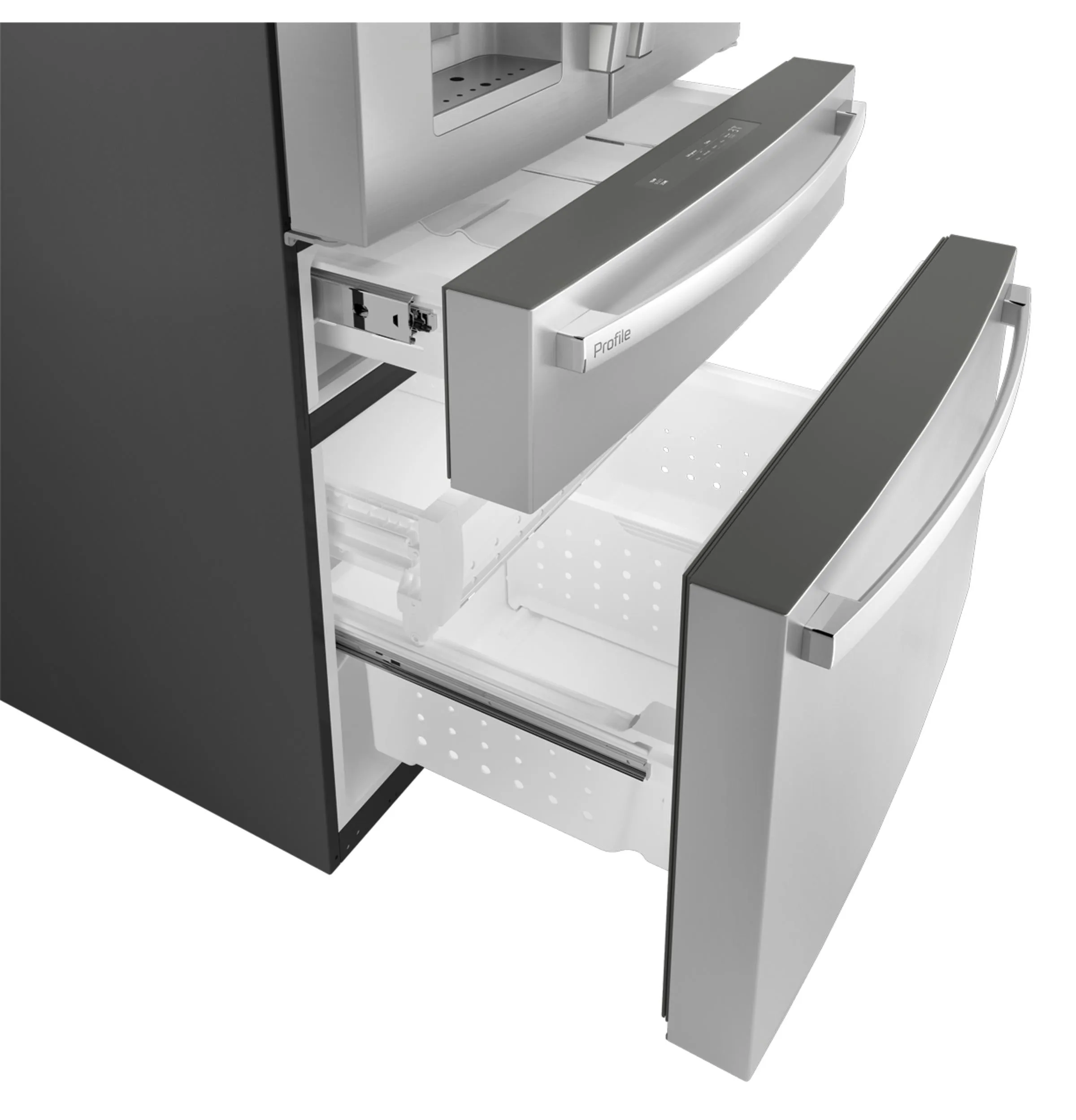 Ge Appliances PXD22BYPFS Ge Profile&#8482; 22.4 Cu. Ft. Smart Counter-Depth Fingerprint Resistant 4-Door French-Door Refrigerator With Door In Door