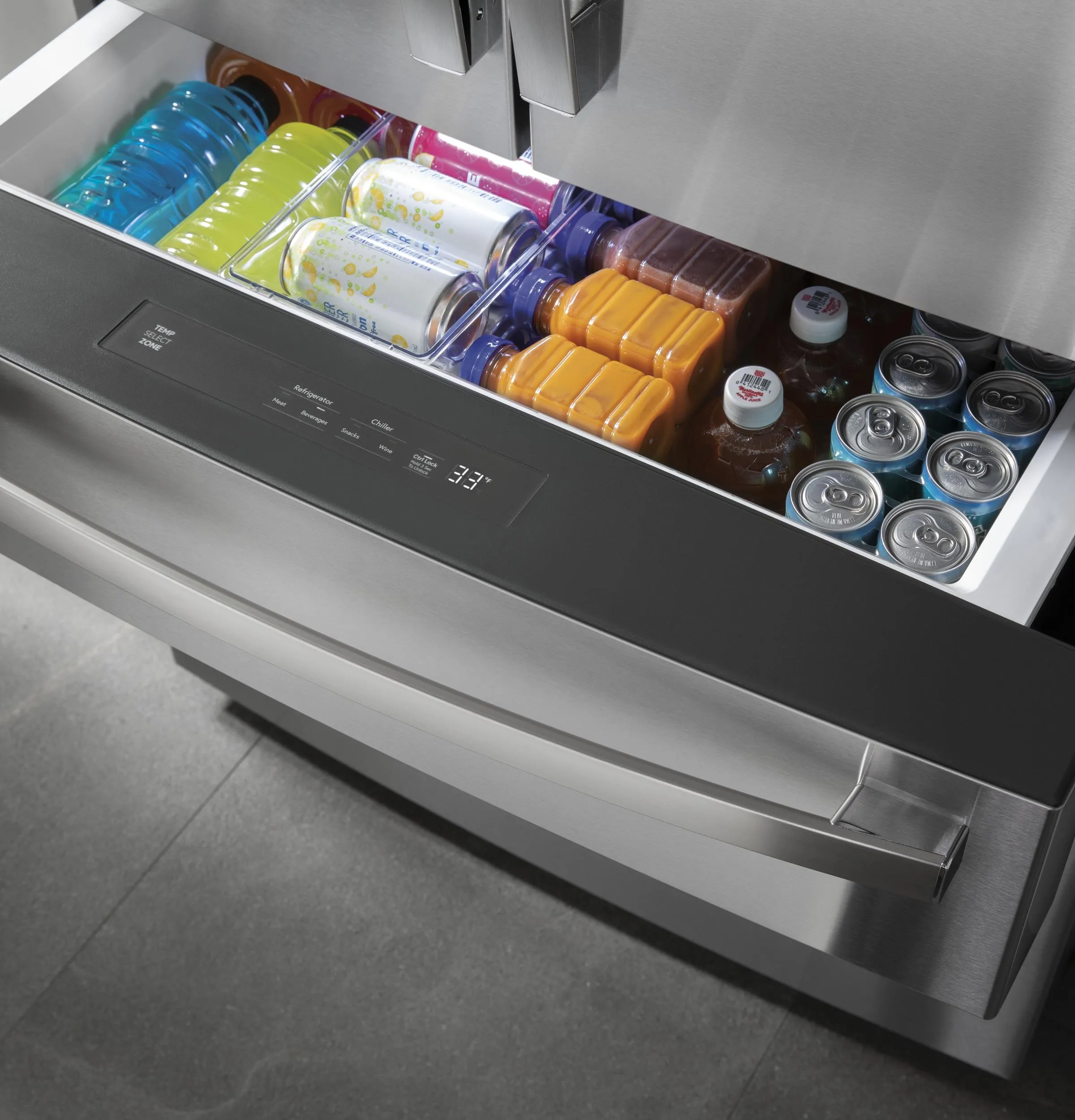 Ge Appliances PXD22BYPFS Ge Profile&#8482; 22.4 Cu. Ft. Smart Counter-Depth Fingerprint Resistant 4-Door French-Door Refrigerator With Door In Door