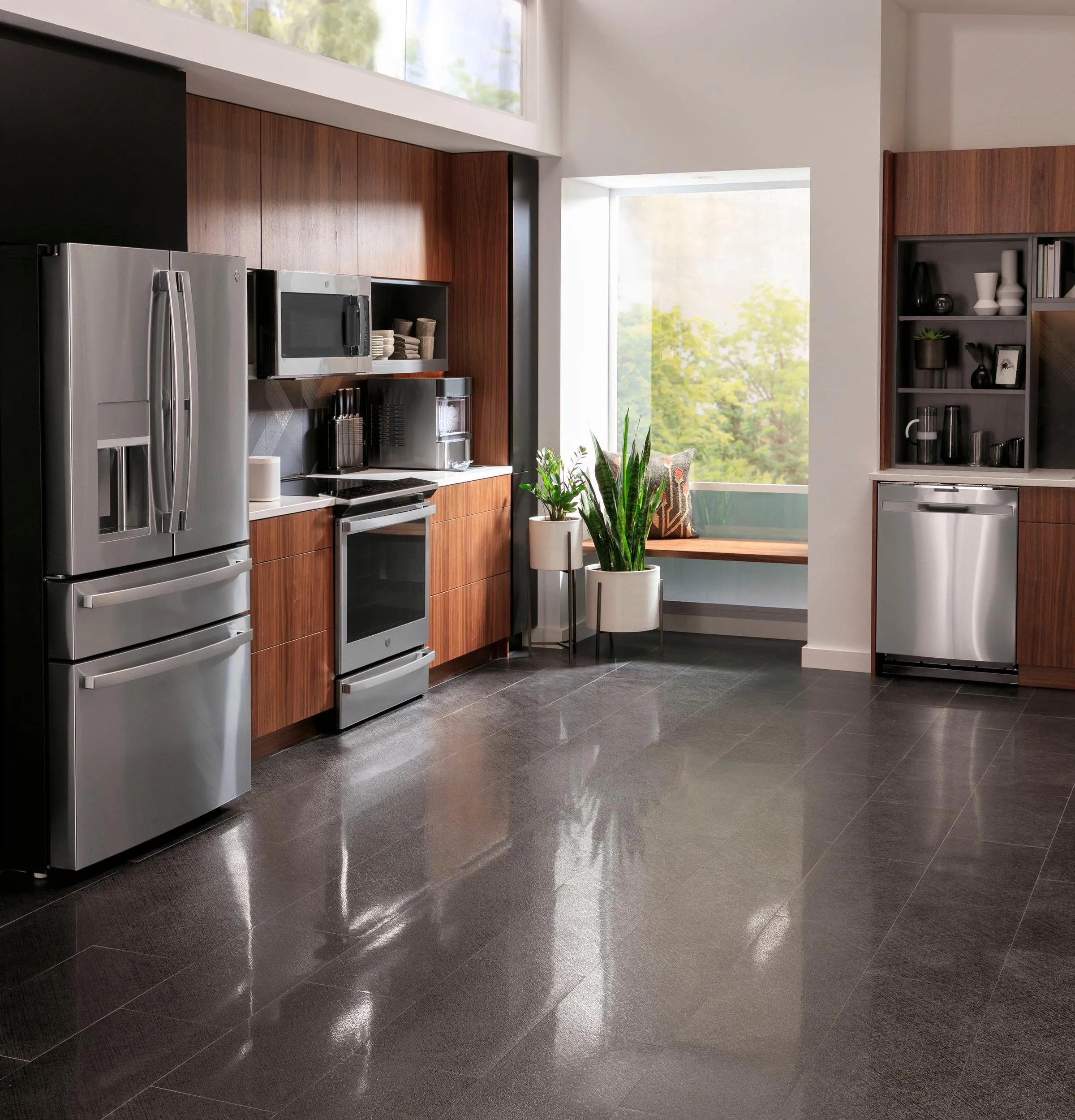 Ge Appliances PXD22BYPFS Ge Profile&#8482; 22.4 Cu. Ft. Smart Counter-Depth Fingerprint Resistant 4-Door French-Door Refrigerator With Door In Door