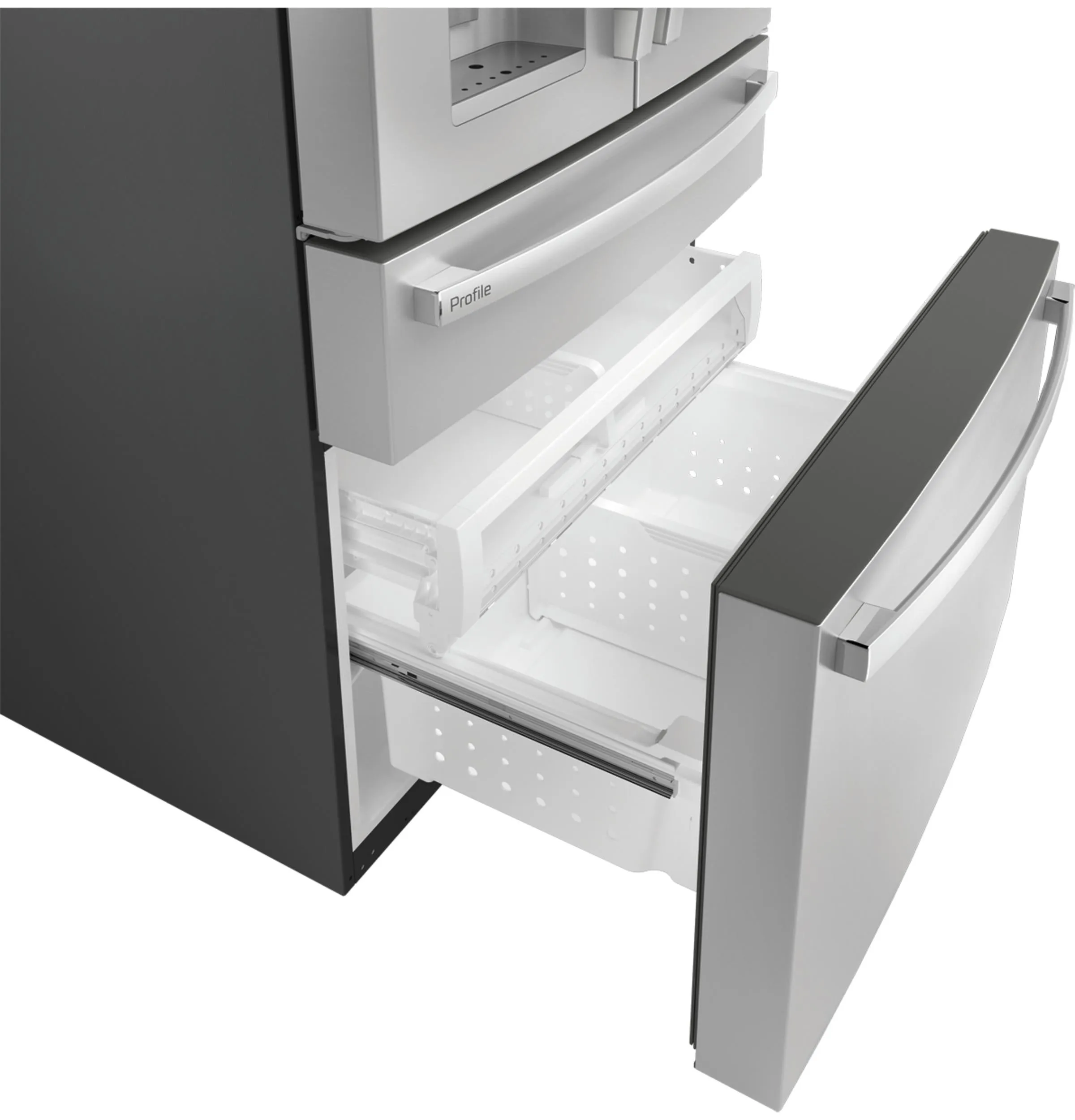 Ge Appliances PXD22BYPFS Ge Profile&#8482; 22.4 Cu. Ft. Smart Counter-Depth Fingerprint Resistant 4-Door French-Door Refrigerator With Door In Door