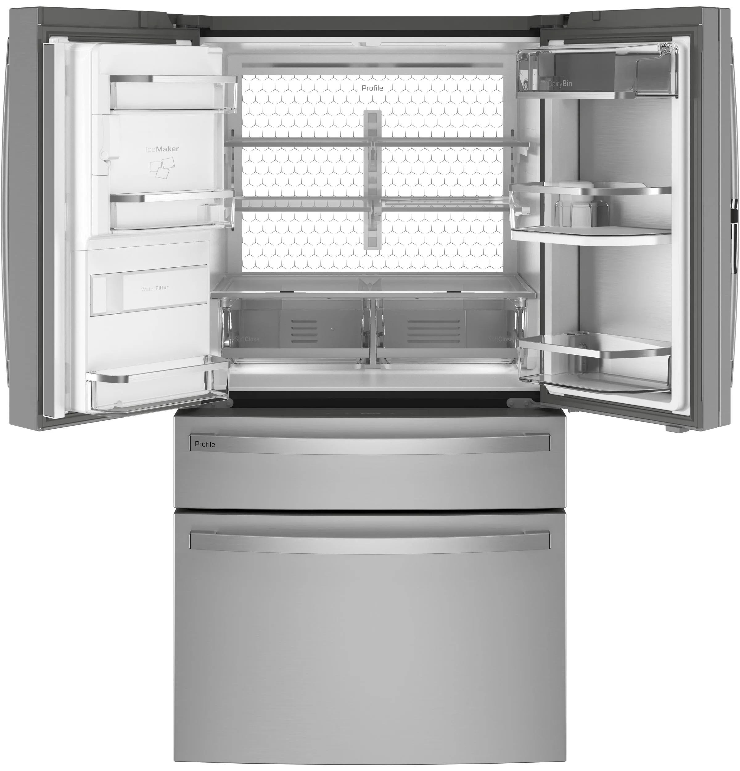 Ge Appliances PXD22BYPFS Ge Profile&#8482; 22.4 Cu. Ft. Smart Counter-Depth Fingerprint Resistant 4-Door French-Door Refrigerator With Door In Door