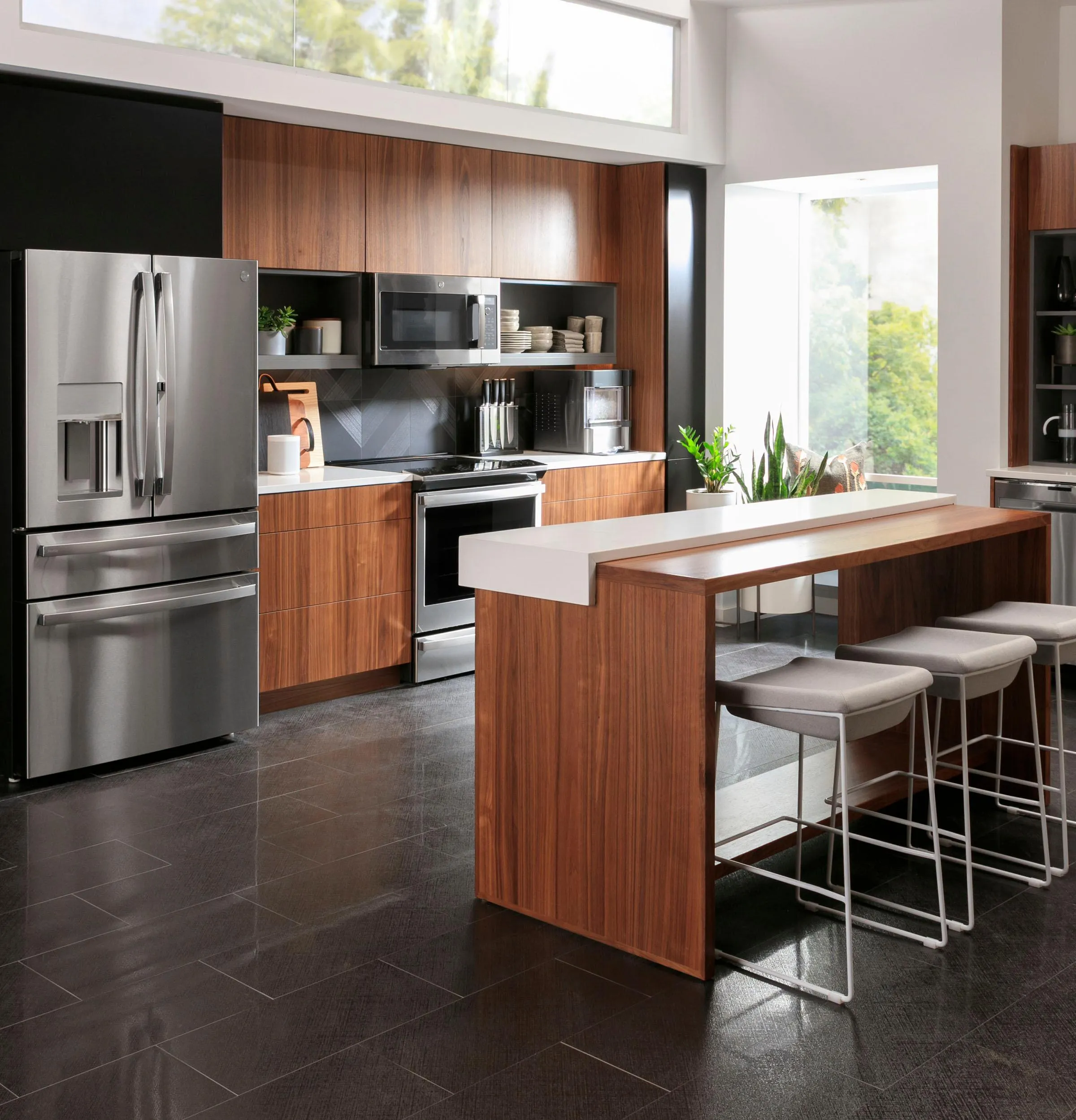 Ge Appliances PXD22BYPFS Ge Profile&#8482; 22.4 Cu. Ft. Smart Counter-Depth Fingerprint Resistant 4-Door French-Door Refrigerator With Door In Door