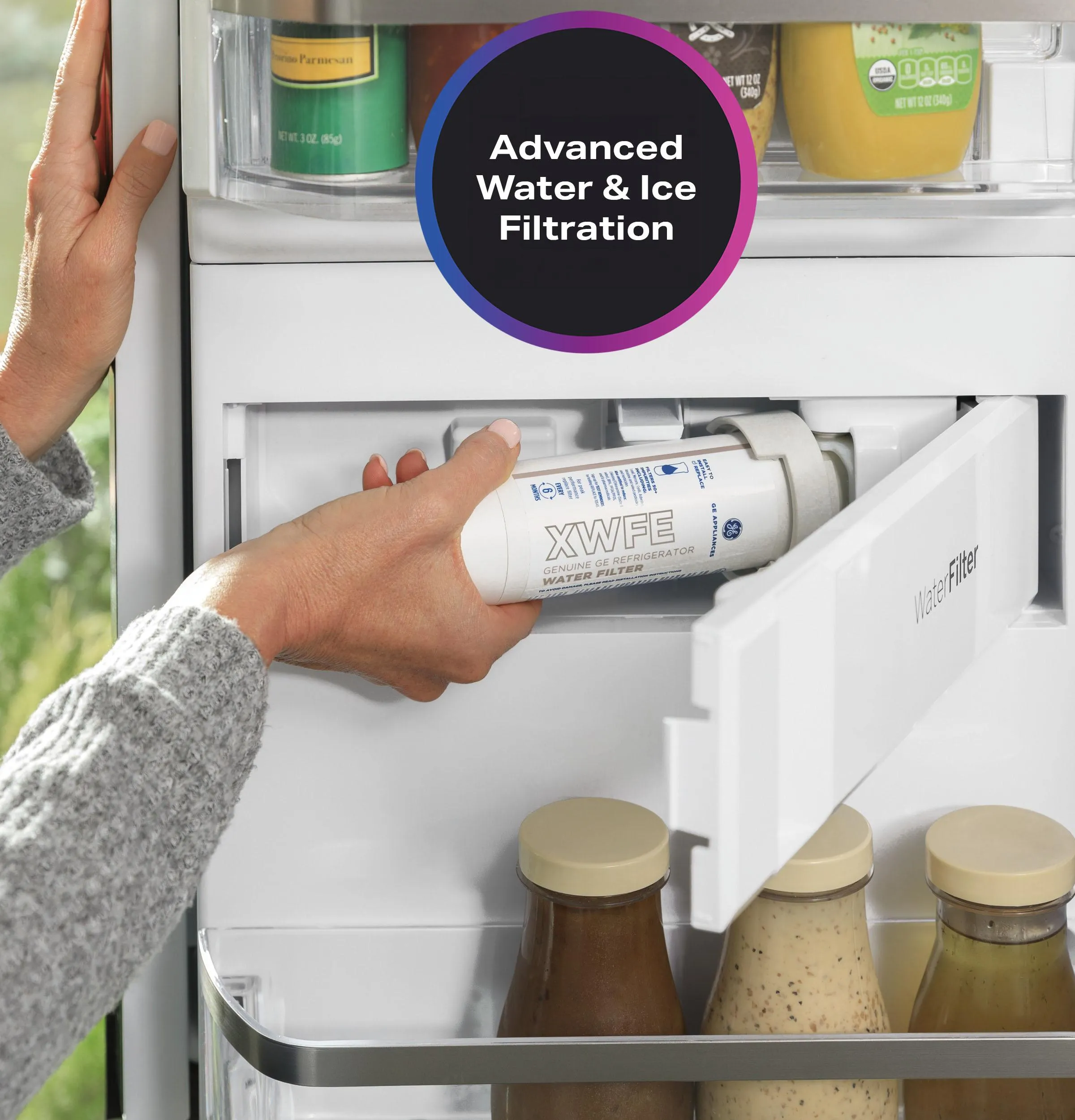 Ge Appliances PXD22BYPFS Ge Profile&#8482; 22.4 Cu. Ft. Smart Counter-Depth Fingerprint Resistant 4-Door French-Door Refrigerator With Door In Door