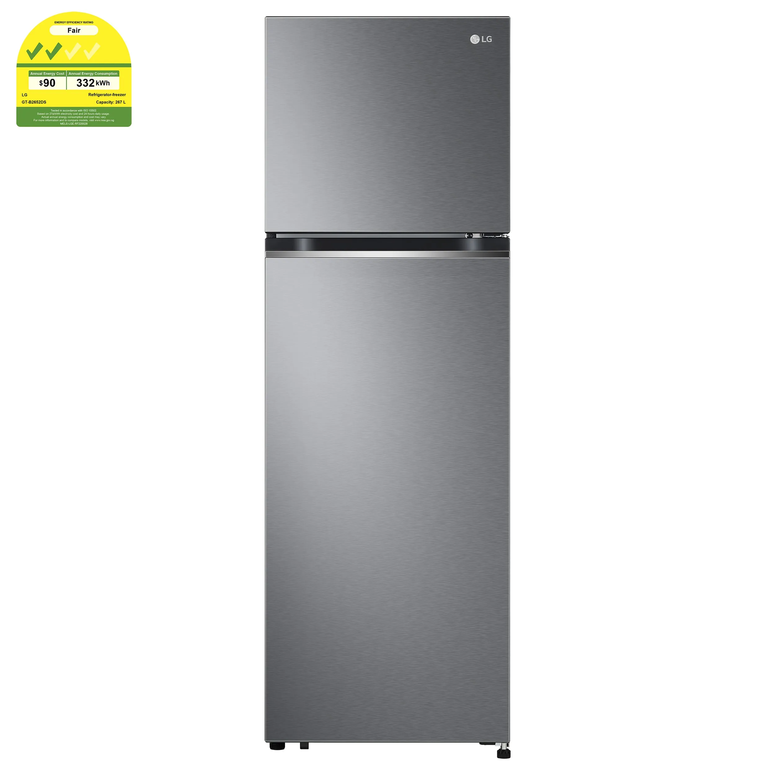 GT-B2652DS 267L 2-DOOR FRIDGE