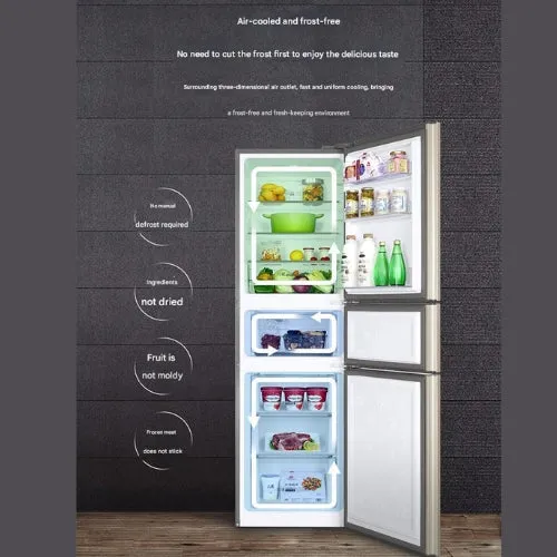 Haier 3 Doors Refrigerator BCD-218LLC3E0C9 218L SILVER