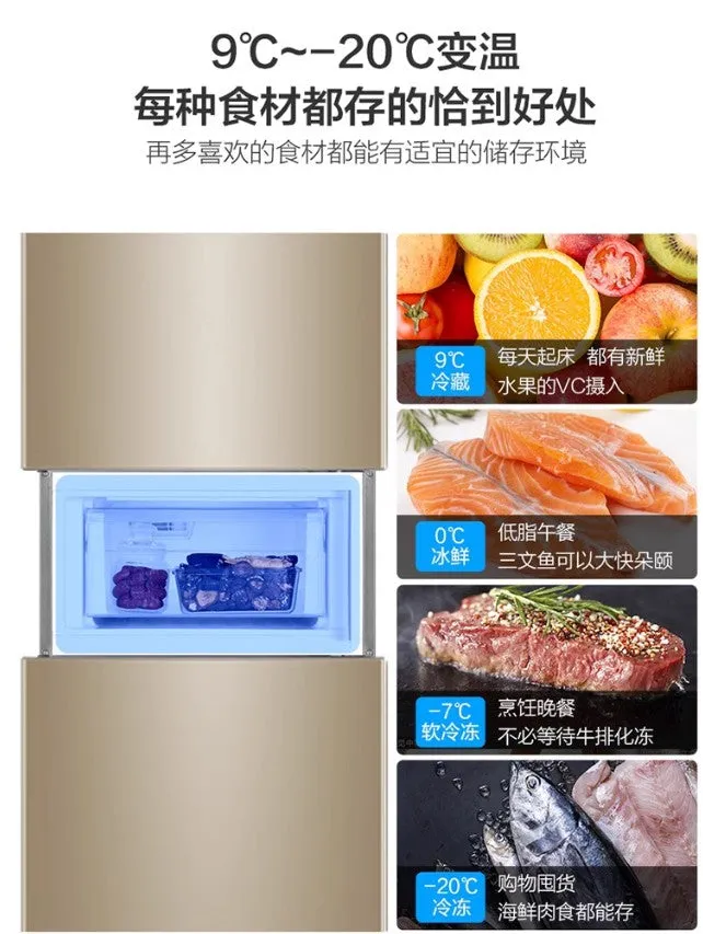 Haier 3 Doors Refrigerator BCD-218LLC3E0C9 218L SILVER
