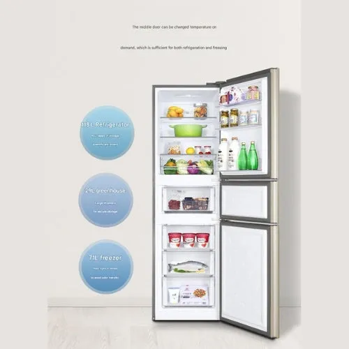 Haier 3 Doors Refrigerator BCD-218LLC3E0C9 218L SILVER