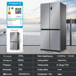 Haier 476 nett litres BCD-476WGHTDEDXM Energy Saving Fridge 4 door