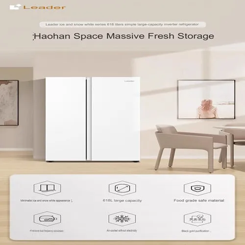 Haier BCD-618WGLSSEDW9 (leader) Side by Side 618L Fridge White