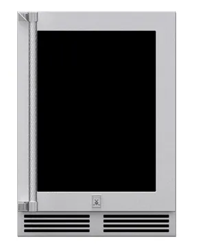 Hestan GRWGL24 Hestan 24" Outdoor Dual Zone Refrigerator W/ Wine, Glass Door With Lock - Left Hinge Grwg