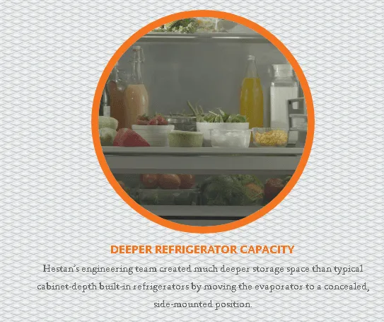 Hestan KRBR36 36" Bottom Mount, Bottom Compressor Refrigerator - Right Hinge - Stainless Steel / Steeletto
