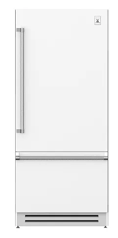 Hestan KRBR36WH 36" Bottom Mount, Bottom Compressor Refrigerator - Right Hinge - White / Froth