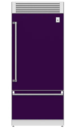 Hestan KRPL36PP 36" Pro Style Bottom Mount, Top Compressor Refrigerator - Left Hinge - Purple / Lush