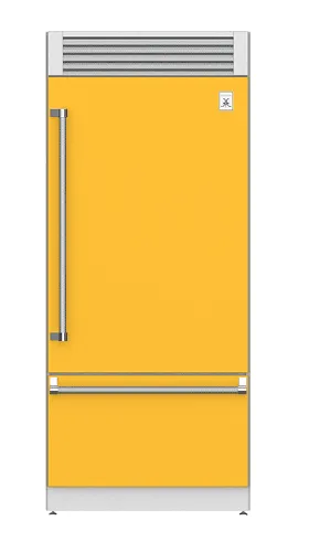 Hestan KRPL36YW 36" Pro Style Bottom Mount, Top Compressor Refrigerator - Left Hinge - Yellow / Sol
