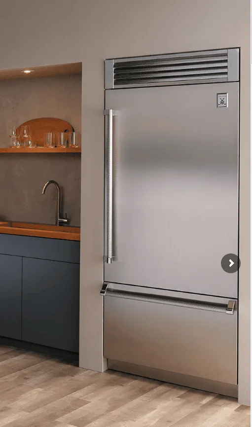 Hestan KRPL36YW 36" Pro Style Bottom Mount, Top Compressor Refrigerator - Left Hinge - Yellow / Sol