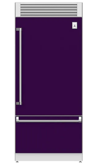 Hestan KRPR36PP 36" Pro Style Bottom Mount, Top Compressor Refrigerator - Right Hinge - Purple / Lush