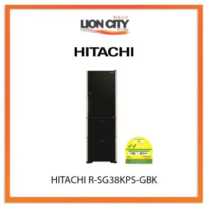 HITACHI 329L 3 DOOR FRIDGE R-SG38KPS-GBK