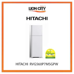 HITACHI 438L 2 DOOR FRIDGE RVG560P7MSGPW