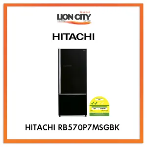 Hitachi 444 L 2 Door Fridge RB570P7MSGBK (bottom Freezer)