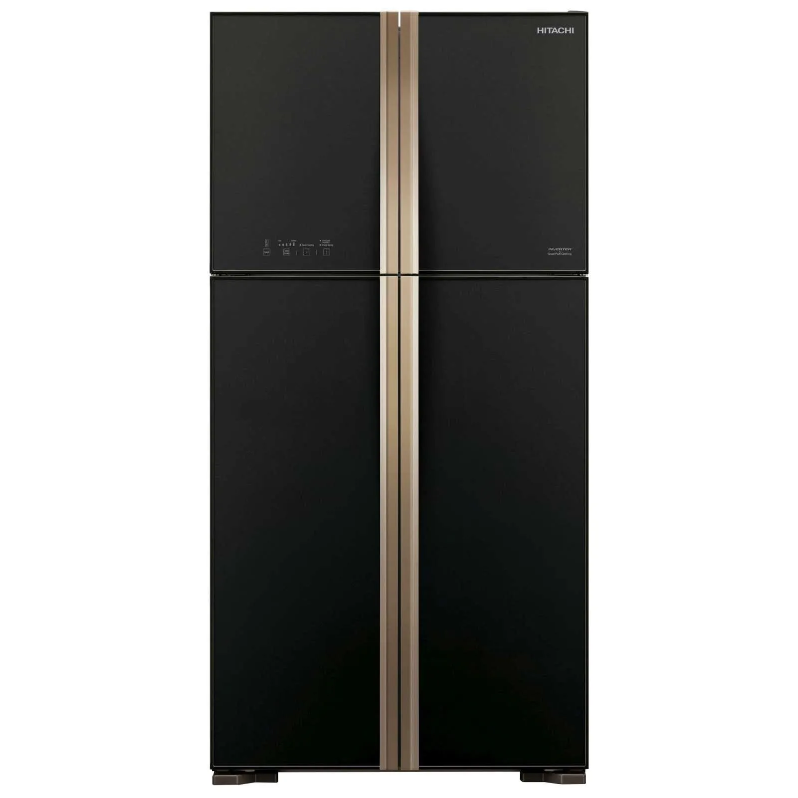 HITACHI 510L 4 DOOR FRENCH BOTTOM FRIDGE RW635P4MSGBK (GLASS BLACK)