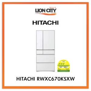 Hitachi 519L Multidoor Iot Fridge RWXC670KSXW (Made in Japan)