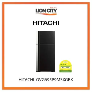HITACHI 534L 2 DOOR FRIDGE GVG695P9MSXGBK