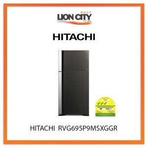 HITACHI 534L 2 DOOR FRIDGE RVG695P9MSXGGR