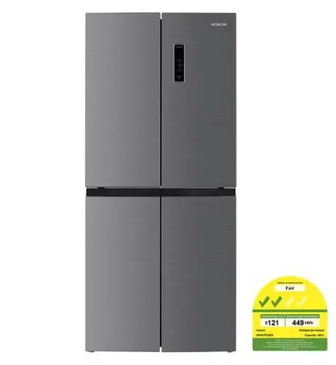Hitachi HR4N7522DS-XSG 466L French Bottom Freezer