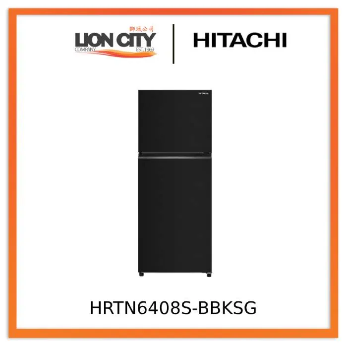 Hitachi HRTN6408S-XSG/BBKSG 374L 2-Door Fridge