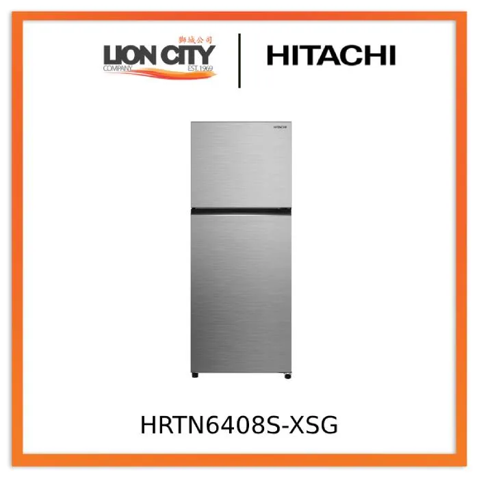 Hitachi HRTN6408S-XSG/BBKSG 374L 2-Door Fridge