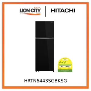 Hitachi HRTN6443SGBKSG Freezer 2 Door Top Freezer