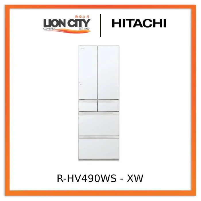 Hitachi R-HV490WS-XK/XW/X 485L Multi-Door Refrigerator