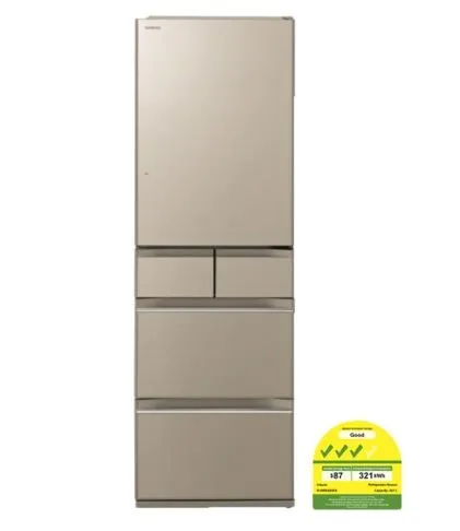 Hitachi R-HWS480KS-XN/X (Crystal Champagne/Mirror) Multi Door Refrigerator (500L)