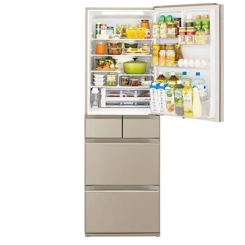 Hitachi R-HWS480KS-XN/X (Crystal Champagne/Mirror) Multi Door Refrigerator (500L)