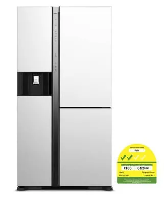 Hitachi R-MX700PMS0-MGW Side-by-side Refrigerator (569L)
