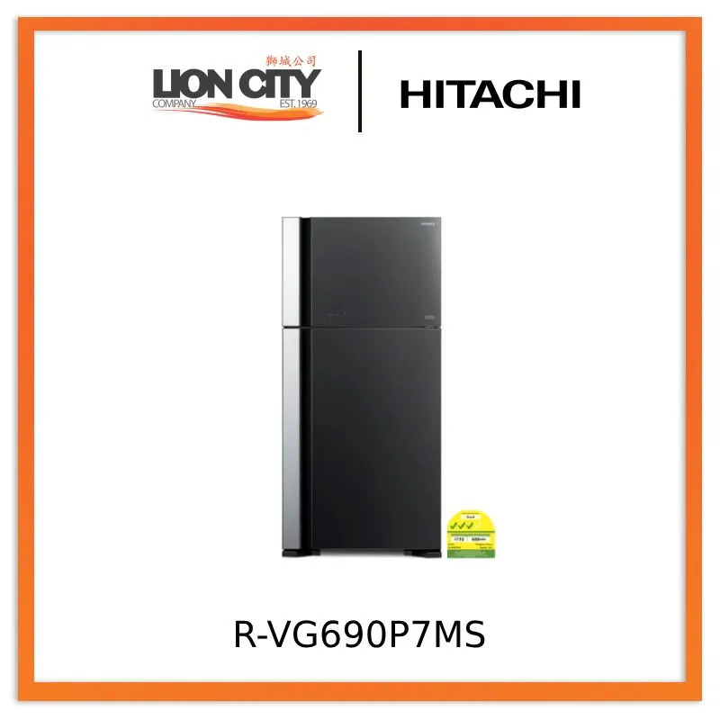 Hitachi R-VG690P7MS - GBK/GGR/GPW 550L Top Freezer Fridge