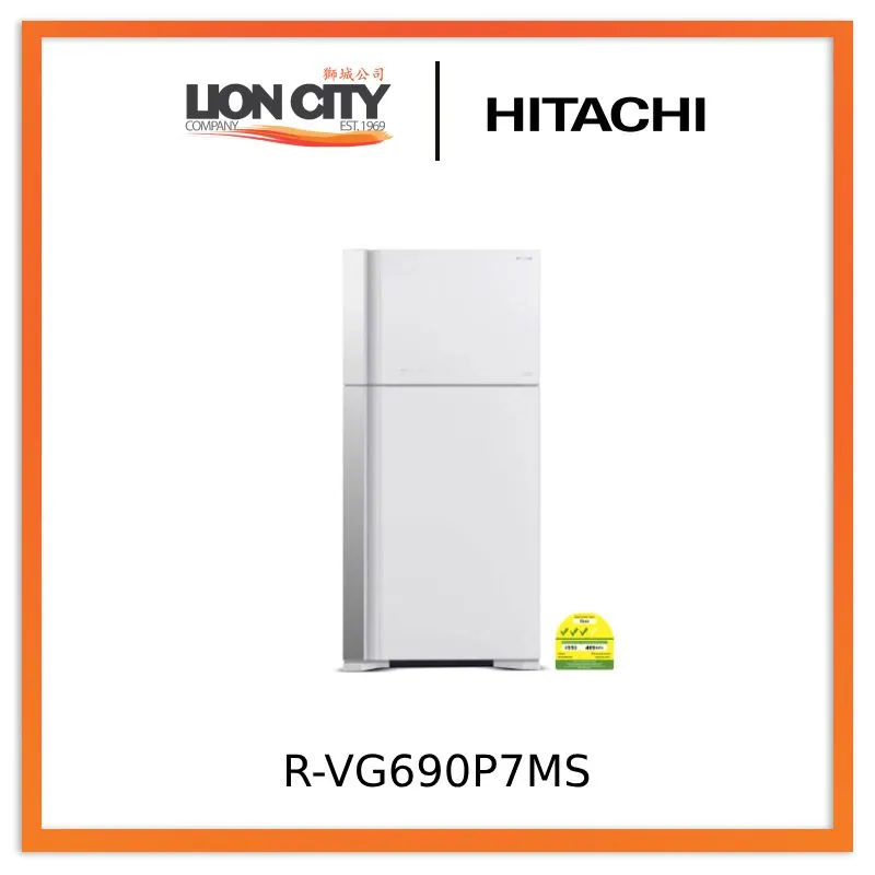 Hitachi R-VG690P7MS - GBK/GGR/GPW 550L Top Freezer Fridge