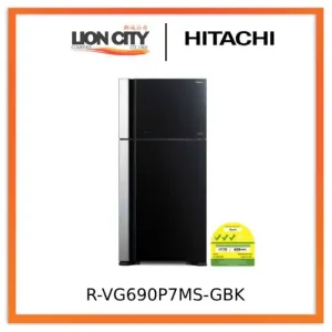 Hitachi R-VG690P7MS - GBK/GGR/GPW 550L Top Freezer Fridge
