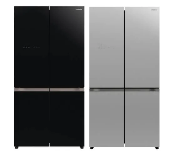 Hitachi R-WB640V0MS - GBK/GS French Bottom Freezer Deluxe 569L   Hitachi BD-120XGV Front Load Washer AI Wash, Auto Dosing System, Inverter 12 kg, 1,600 RPM