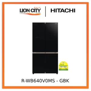 Hitachi R-WB640V0MS-GBK/GS French Bottom Freezer Deluxe 569L