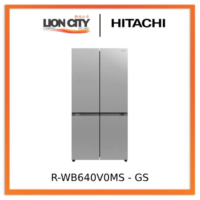 Hitachi R-WB640V0MS-GBK/GS French Bottom Freezer Deluxe 569L